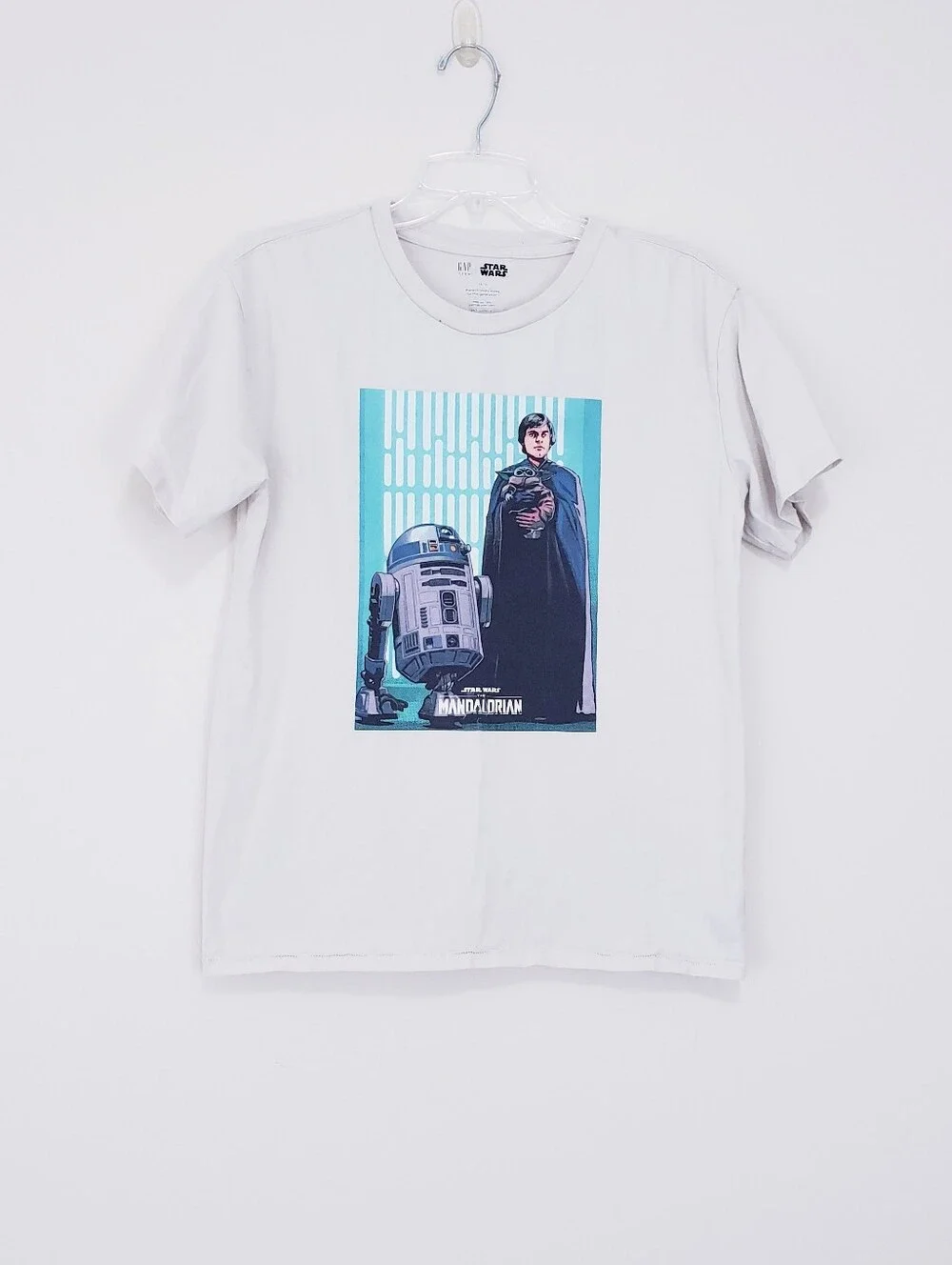 GAP Boys Star Wars The Mandalorian Graphic Tee for Teen - Ivory Size 14 - 16